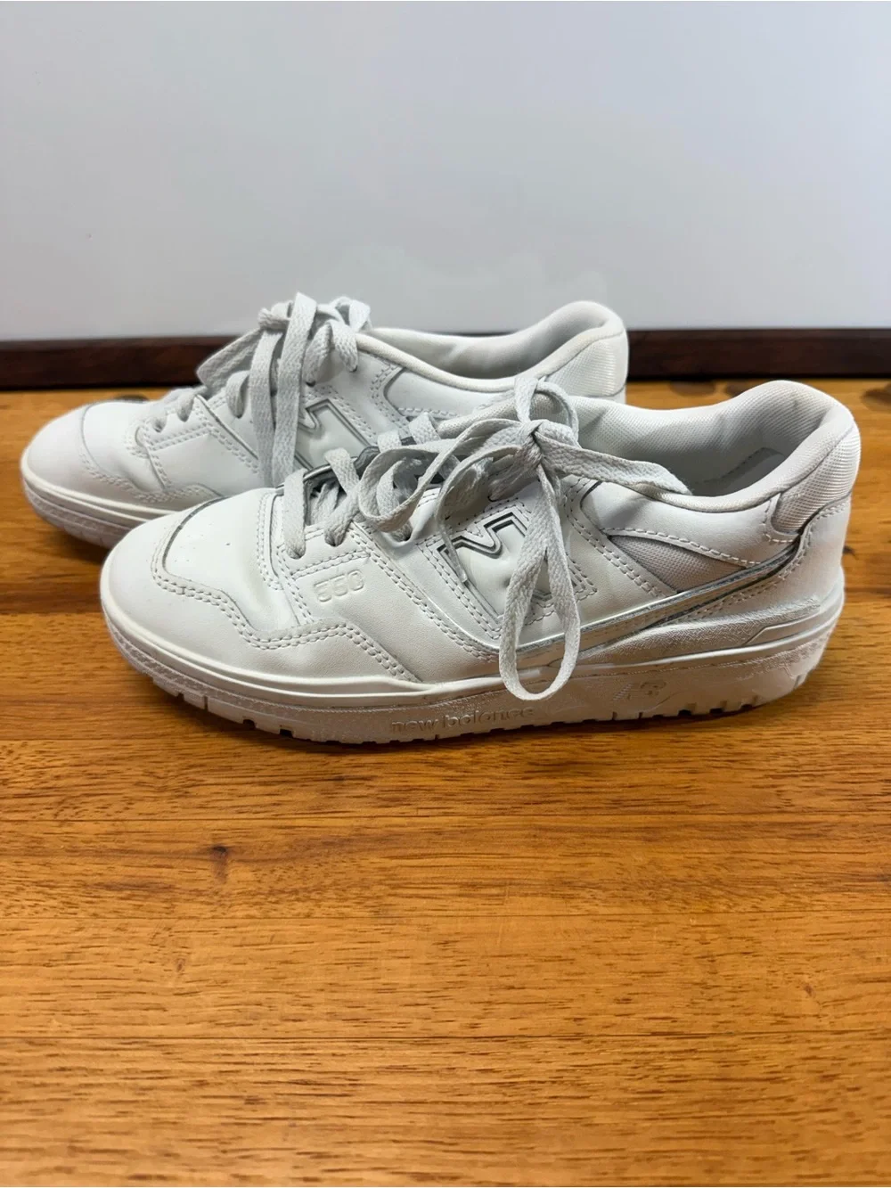 New Balance 550 White Lace-Up Sneakers